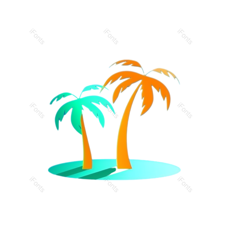 叶子图片,海洋元素,度假PNG,绿色免抠素材